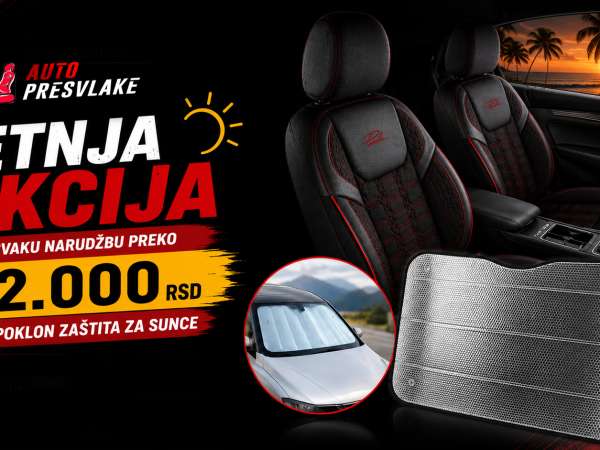 Letnja akcija — gratis štitnik za sunce uz porudžbinu preko 12000 RSD