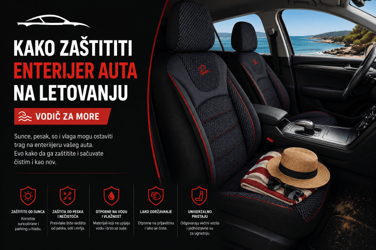 Kako zaštititi enterijer auta na letovanju — vodič za more