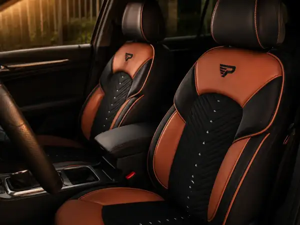 Dubai crno/braon auto presvlake — kako izgledaju nakon ugradnje | Auto Presvlake
